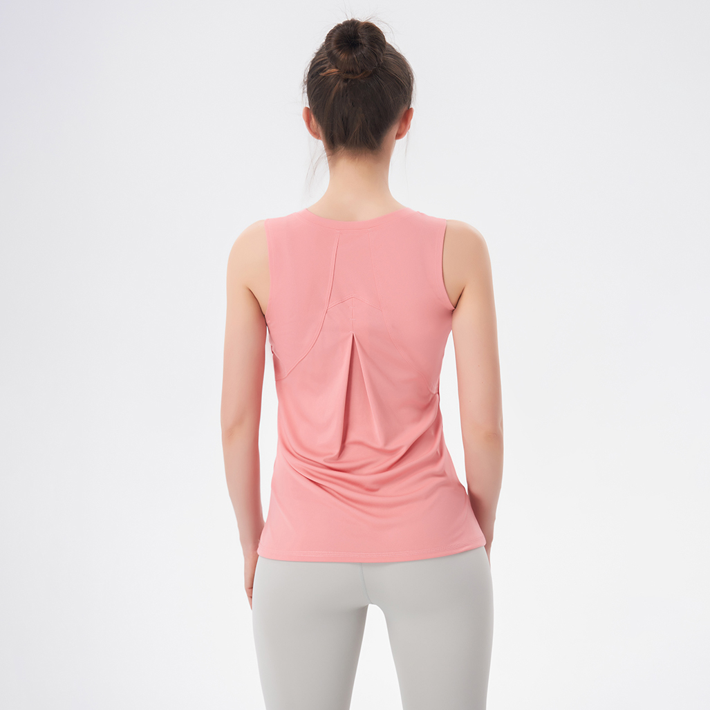 Pink Sleevless Breathable Tank Top - Image 5