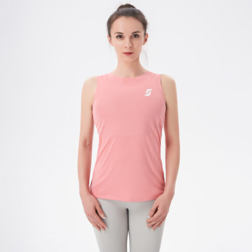 Pink Sleevless Breathable Tank Top