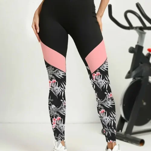 Patchwork Floral Design Leggings