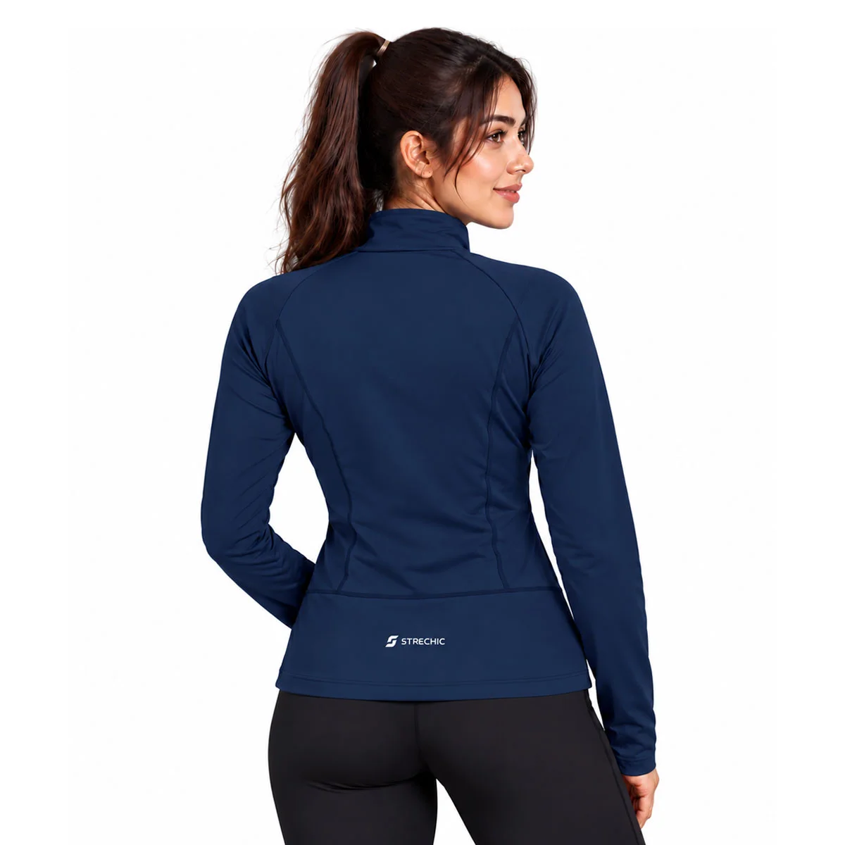 Women's Athletic Zip-Up Jacket Blue - Image 2